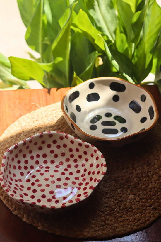 Black Blocks & Red Polka Bowl combo with premium quality material