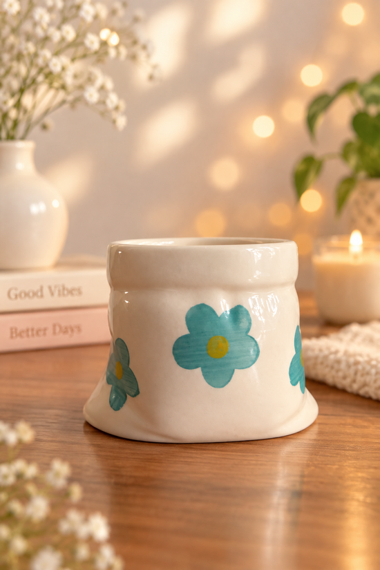 Blue Floral Pouch Mug