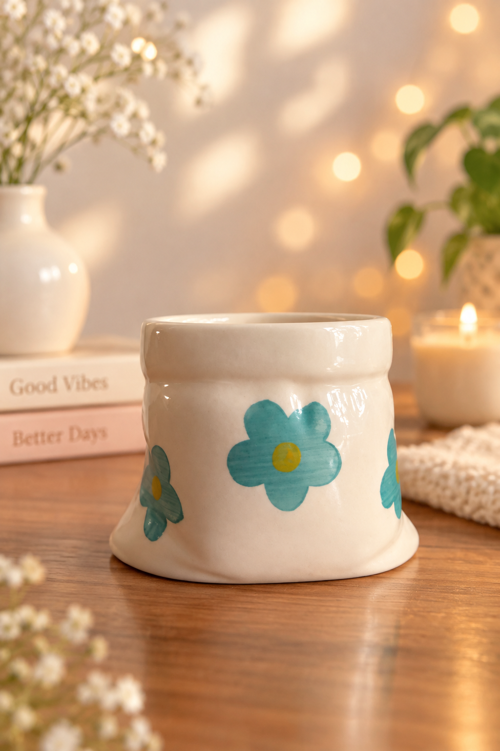 Blue Floral Pouch Mug