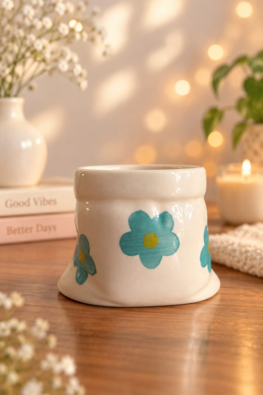 Blue Floral Pouch Mug