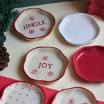  Set of 6 Christmasy Treat Dessert Plates (for the price of 5) with premium quality material