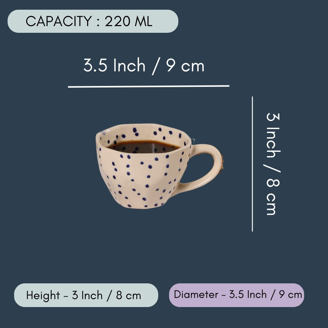 Purple Polka Mug - Set of 6