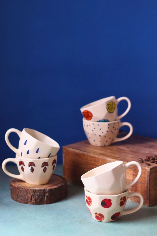Set of 6 Brew Bliss Mugs (for the price of 5) made by ceramic