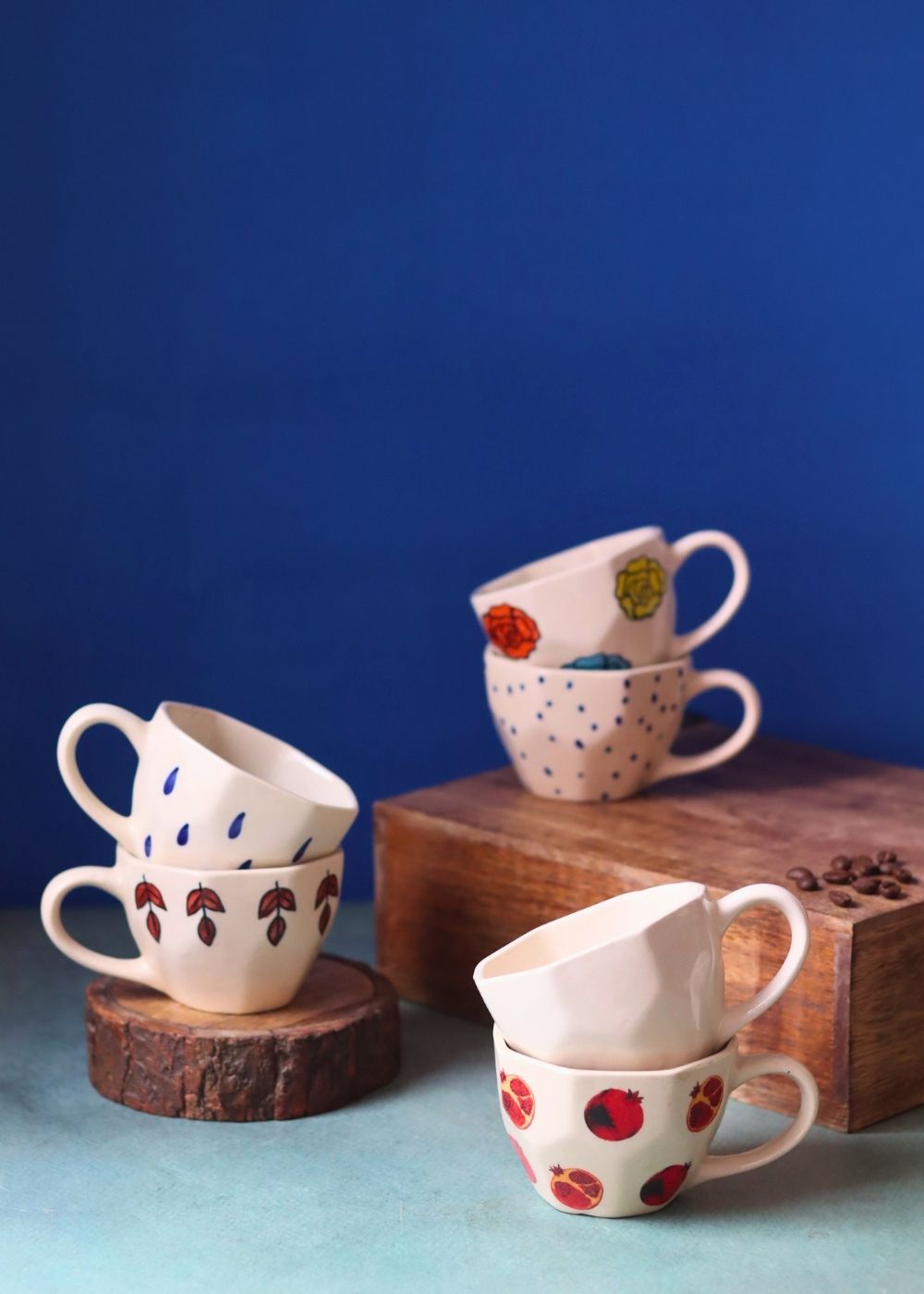 Set of 6 Brew Bliss Mugs (for the price of 5) made by ceramic