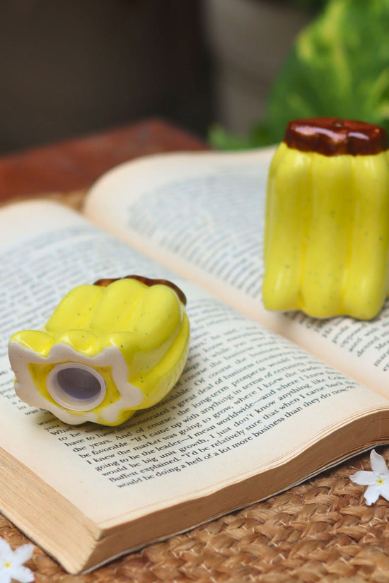 Banana Salt Pepper Shakers handmade in India