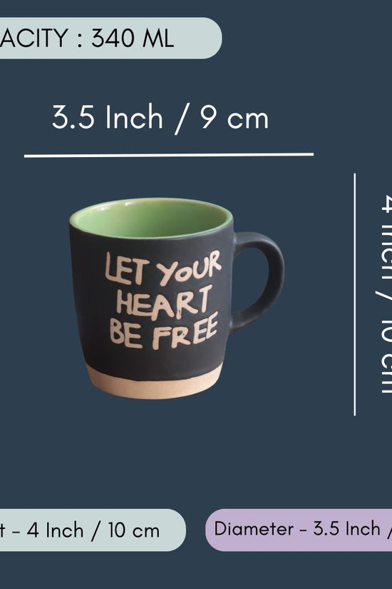 Let Your Heart Be Free Mug - Black