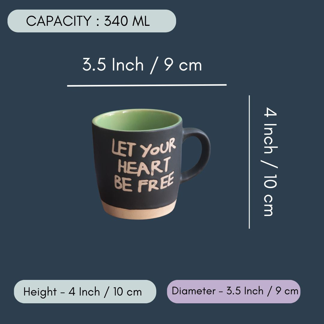 Let Your Heart Be Free Mug - Black