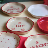 Set of 6 Christmasy Treat Dessert Plates (for the price of 5) handmade in india