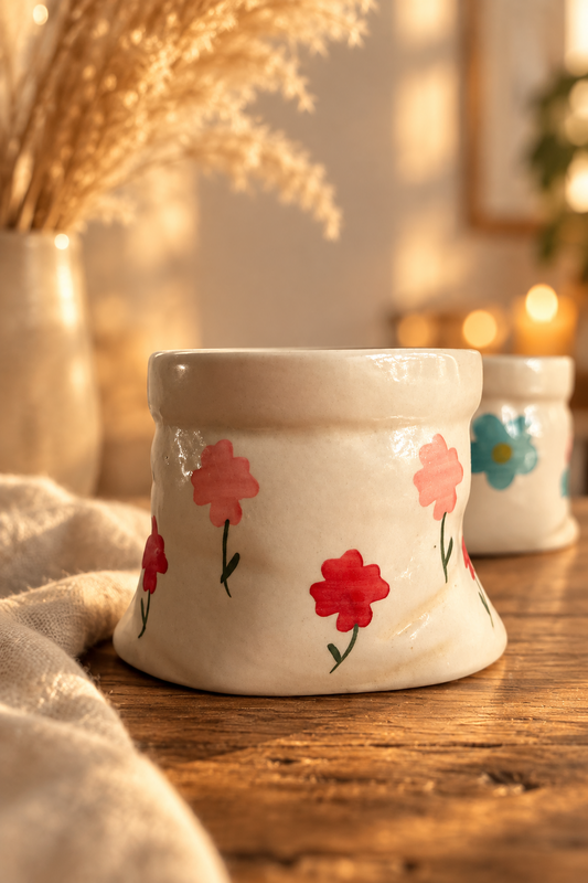 Pink Flowers - Pouch Mug
