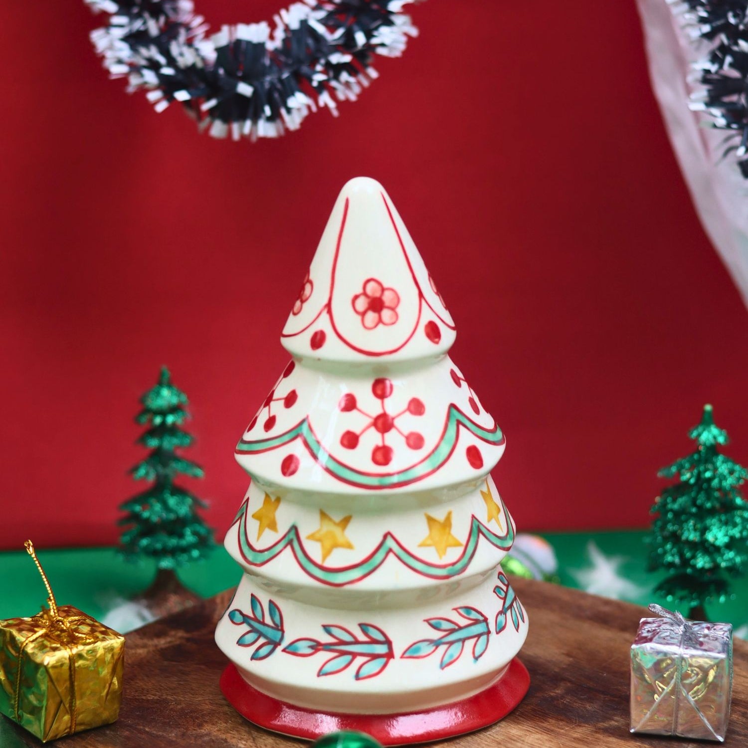 Hand painted White Christmas Tree for this christmas festive season