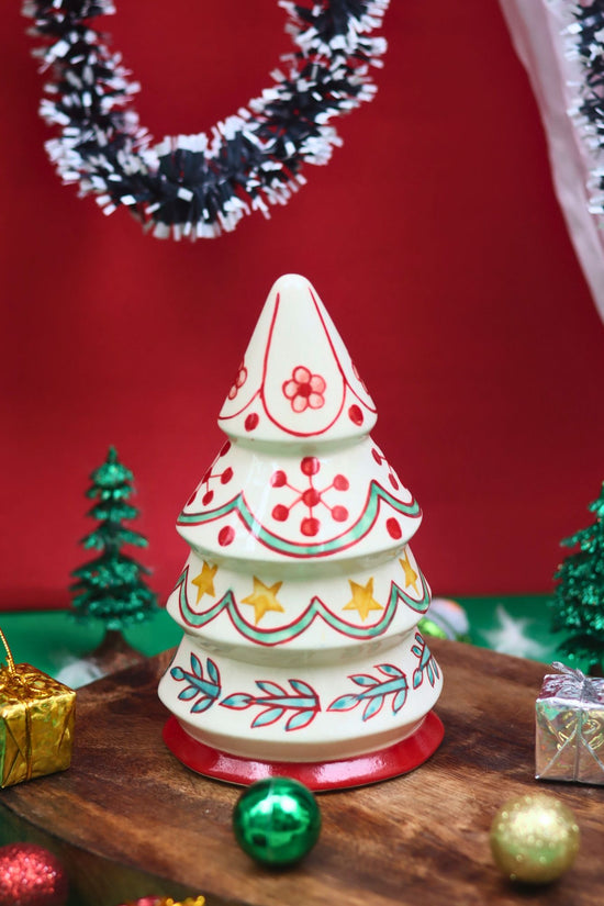 Hand painted White Christmas Tree for this christmas festive season