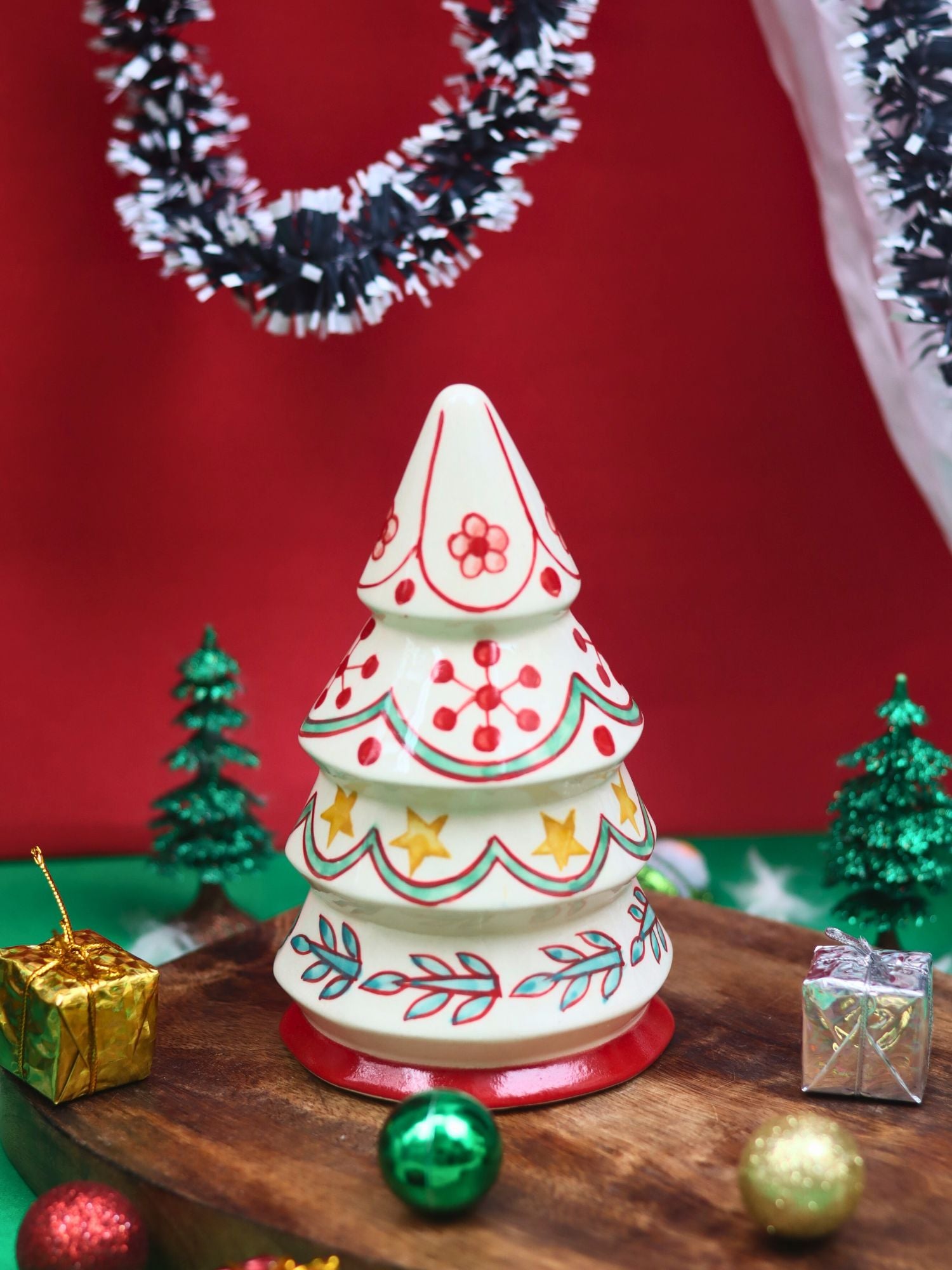 Hand painted White Christmas Tree for this christmas festive season