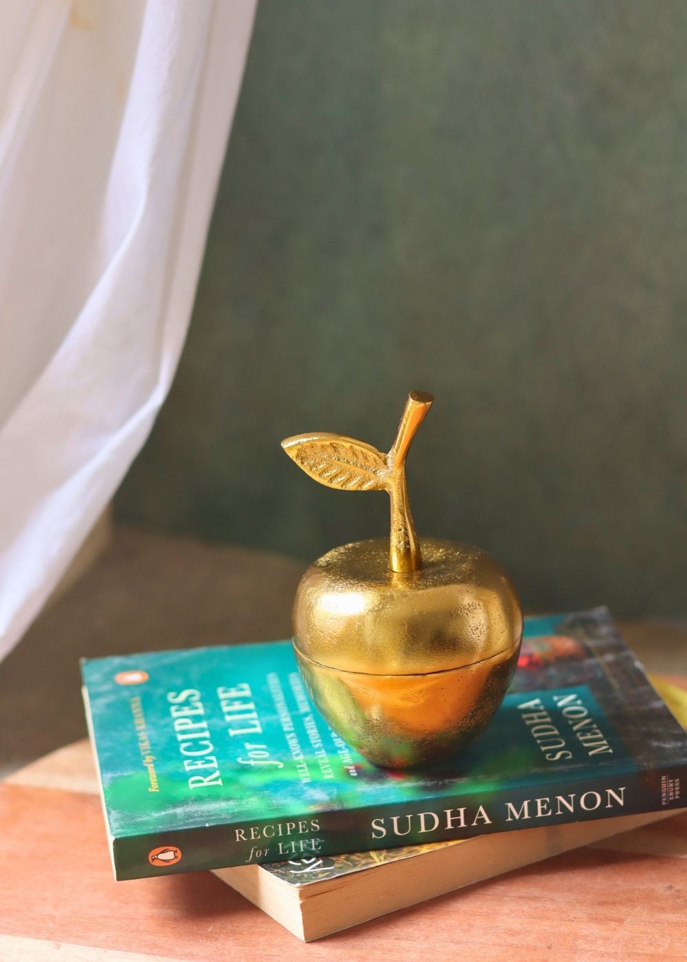 handmade golden apple jar