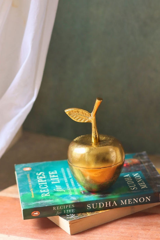 handmade golden apple jar