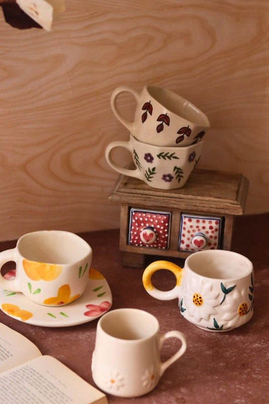 Set of 6 Elegant Mugs Combo (for the price of 5) made by ceramic