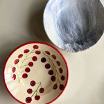 Cherry Tomato & Black Marble pasta Plate made by ceramic