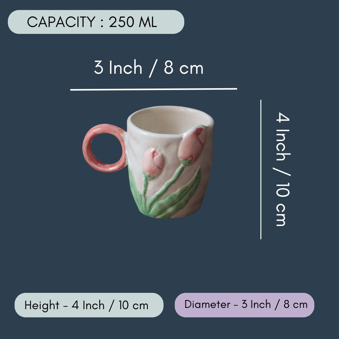 Tulip Engraved Mug