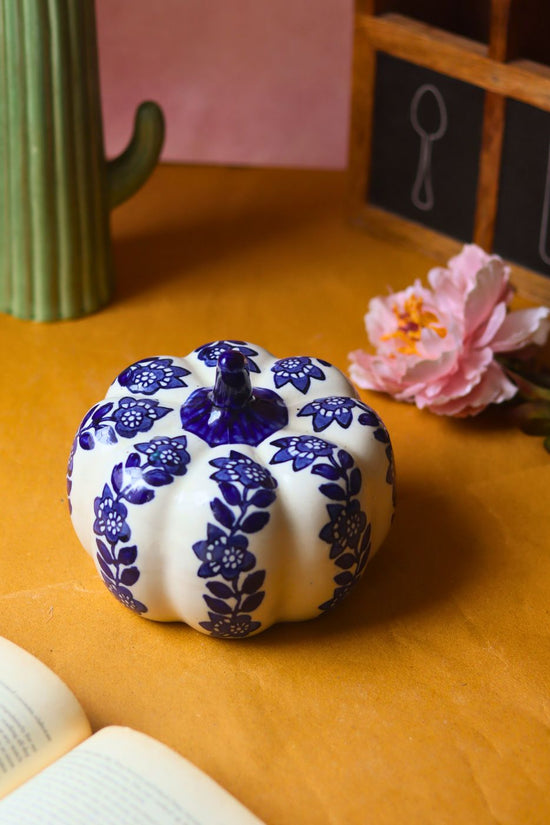 Blue & White Pumpkin