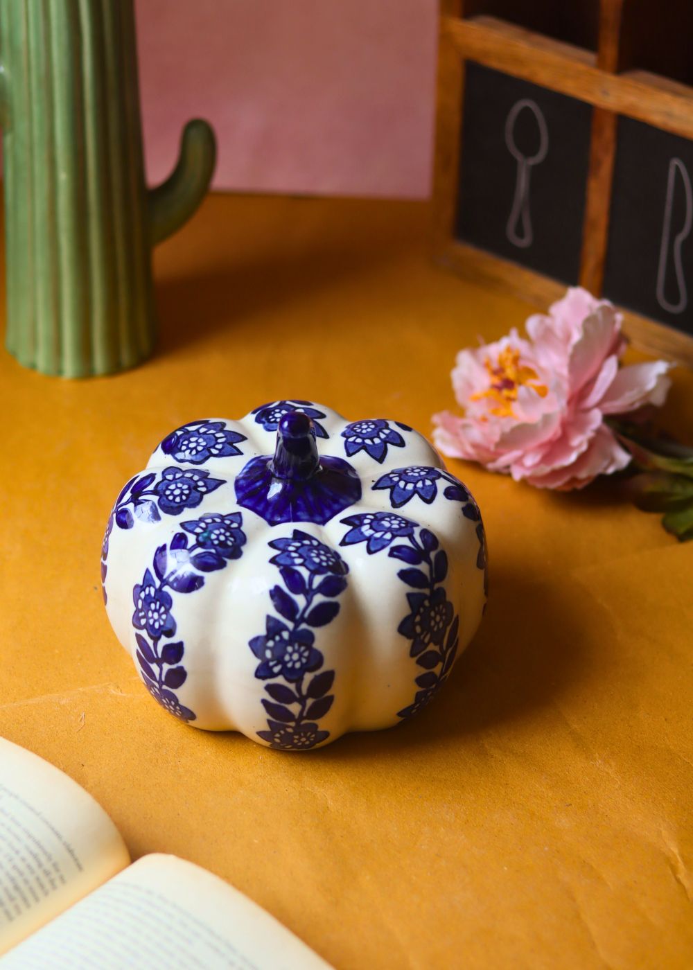 Blue & White Pumpkin