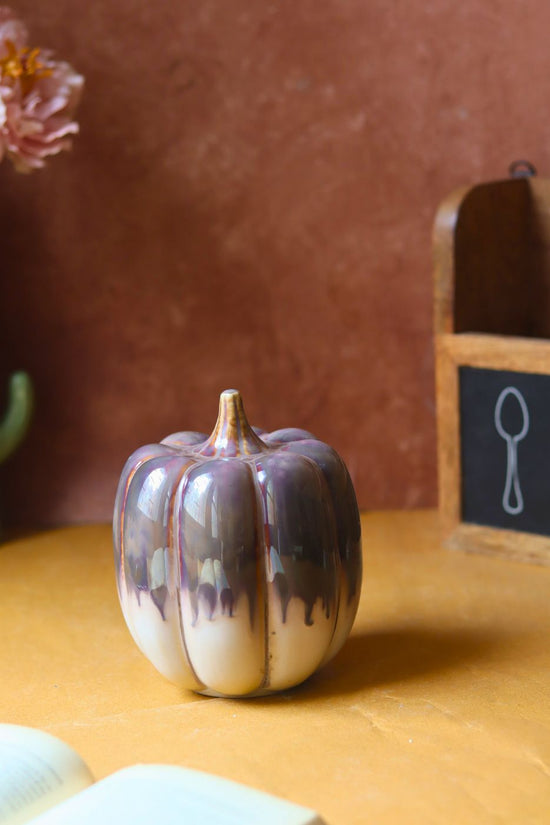 Handmade Shaded brown pumpkin - tall