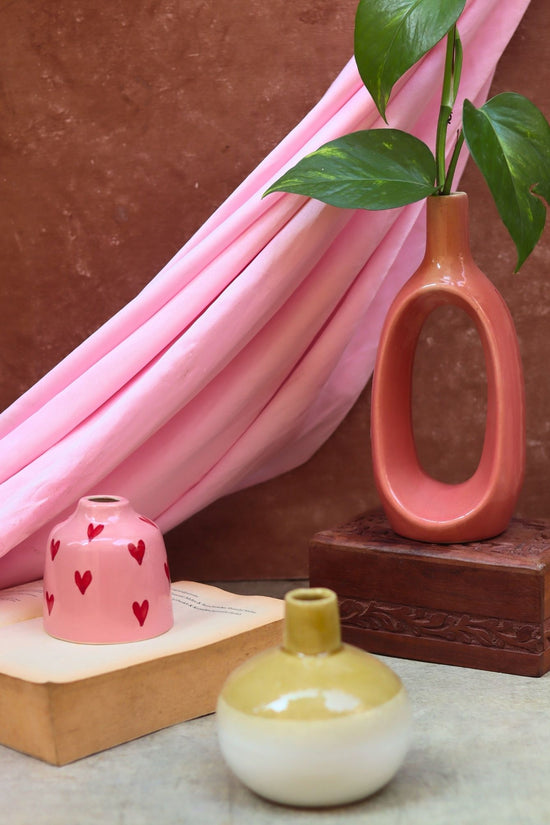 Handmade Set of 3 - Neutrals Chic vases combo