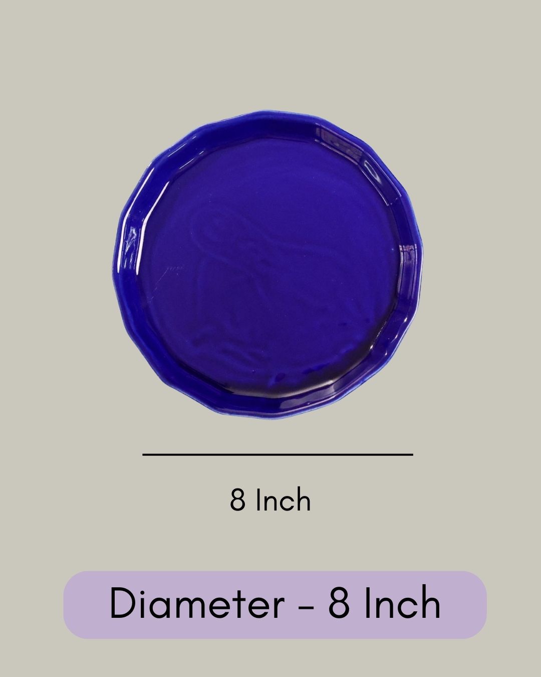 Royal Blue Snack Plate