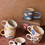 Set of 6 Treat & Sweet Mugs (for the price of 5) made by ceramic