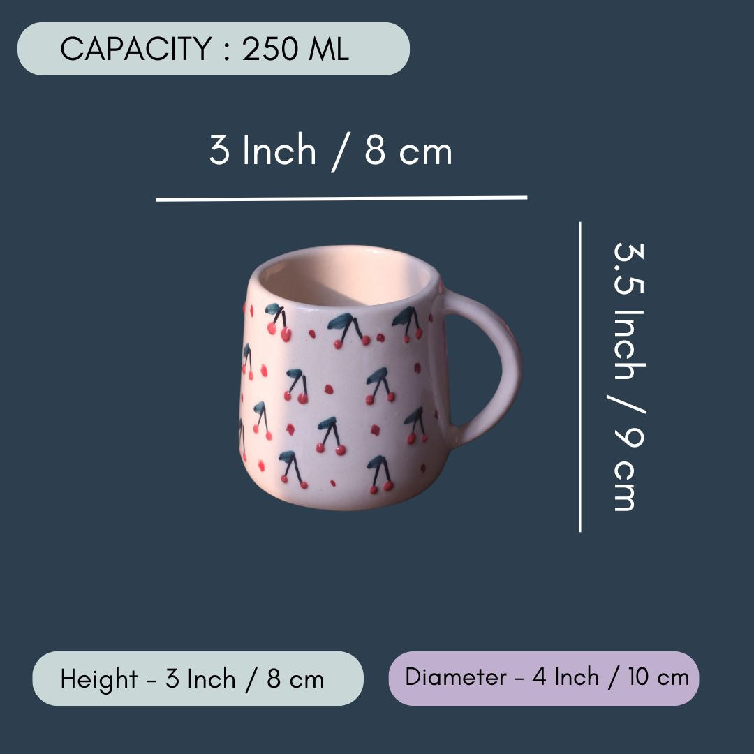 Cherry Embrossed Mug in a Gift Box