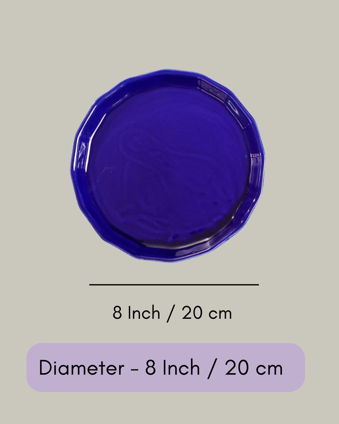 Royal Blue Snack Plate