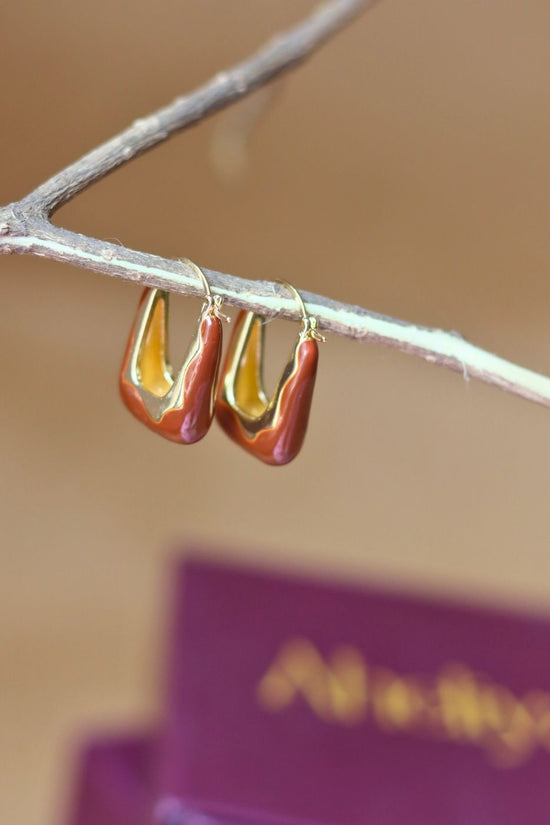 Choco Caramel Hoops handmade in India