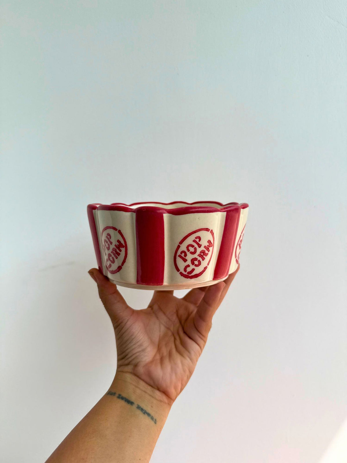 The Movie Night Popcorn Bowl made by ceramic