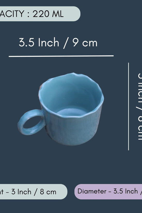 Teal Wavy mug