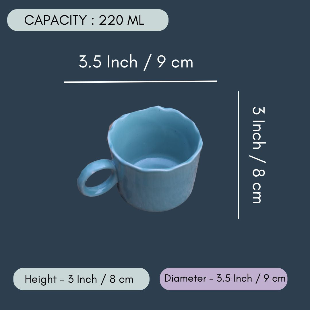 Teal Wavy mug