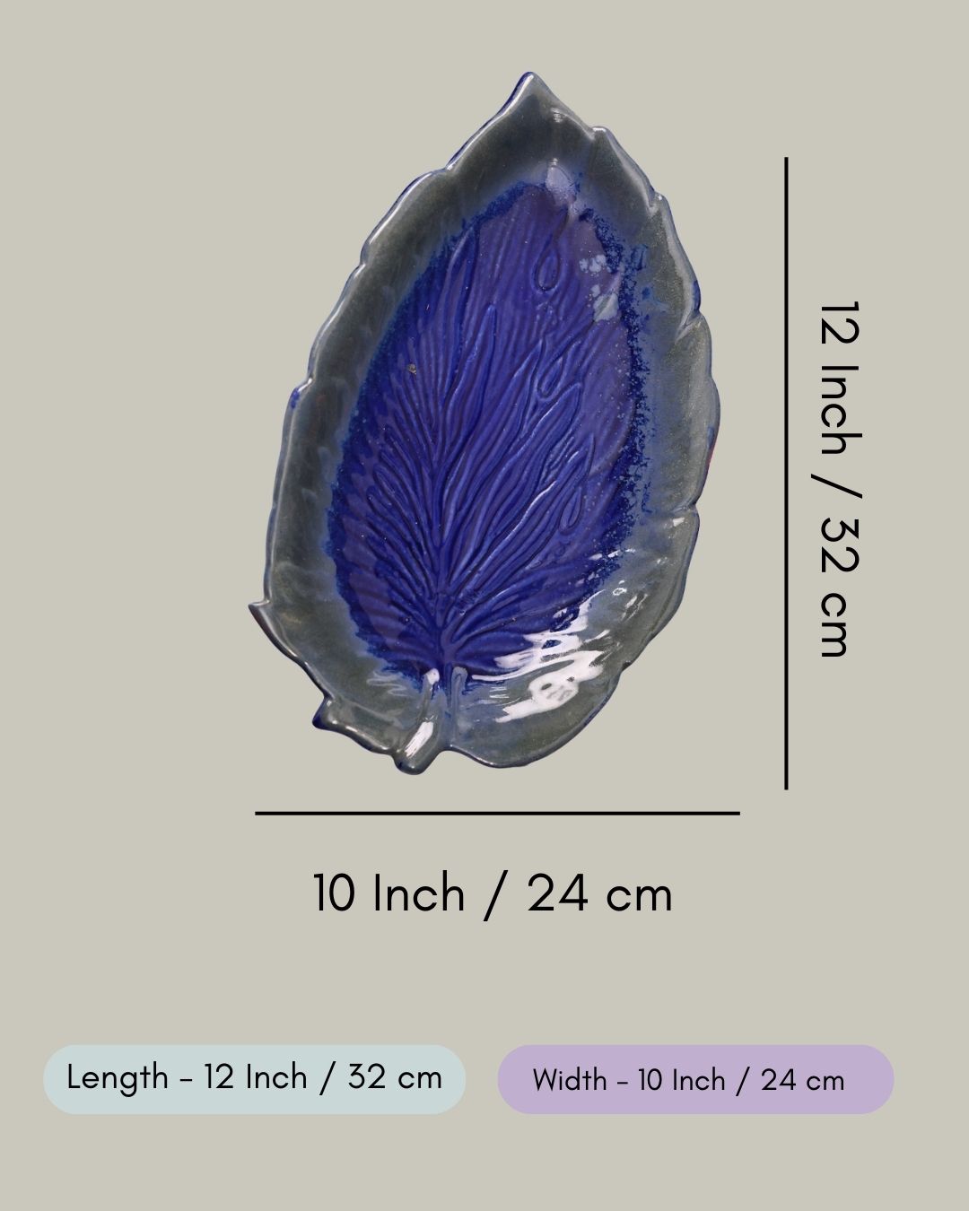 Royal Blue Betel Leaf Platter