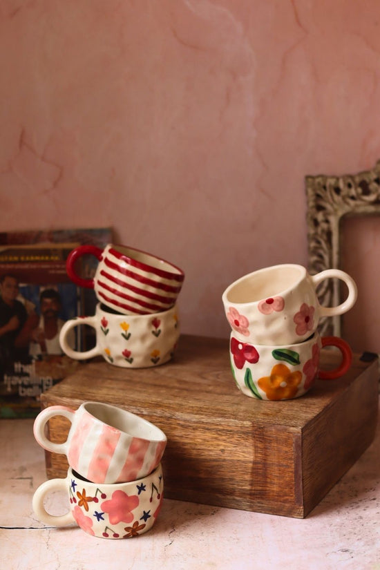 Set of 6 Spring Sips Mugs (for the price of 5) made by ceramic
