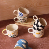 Set of 6 Treat & Sweet Mugs (for the price of 5) handmade in india