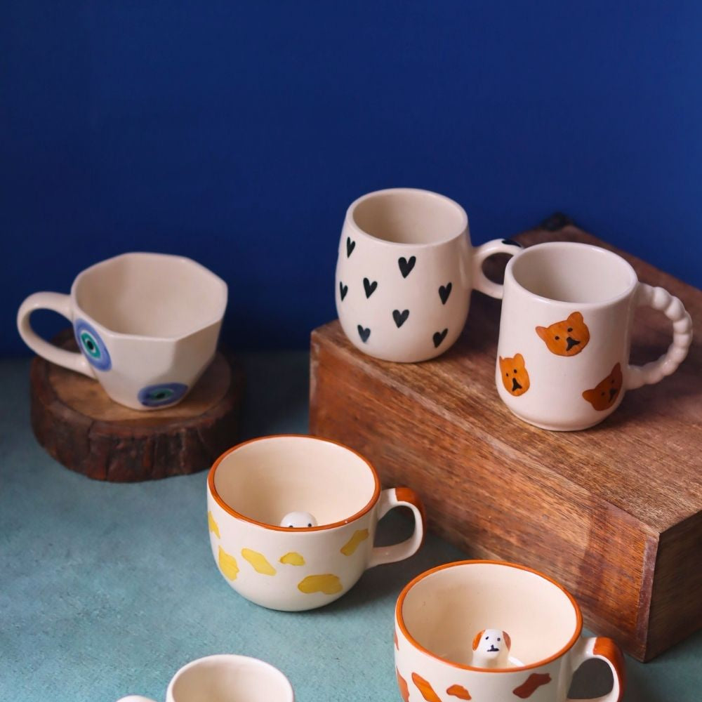 Set of 6 (Pinteresty Mugs) for the price of 5 made by ceramic
