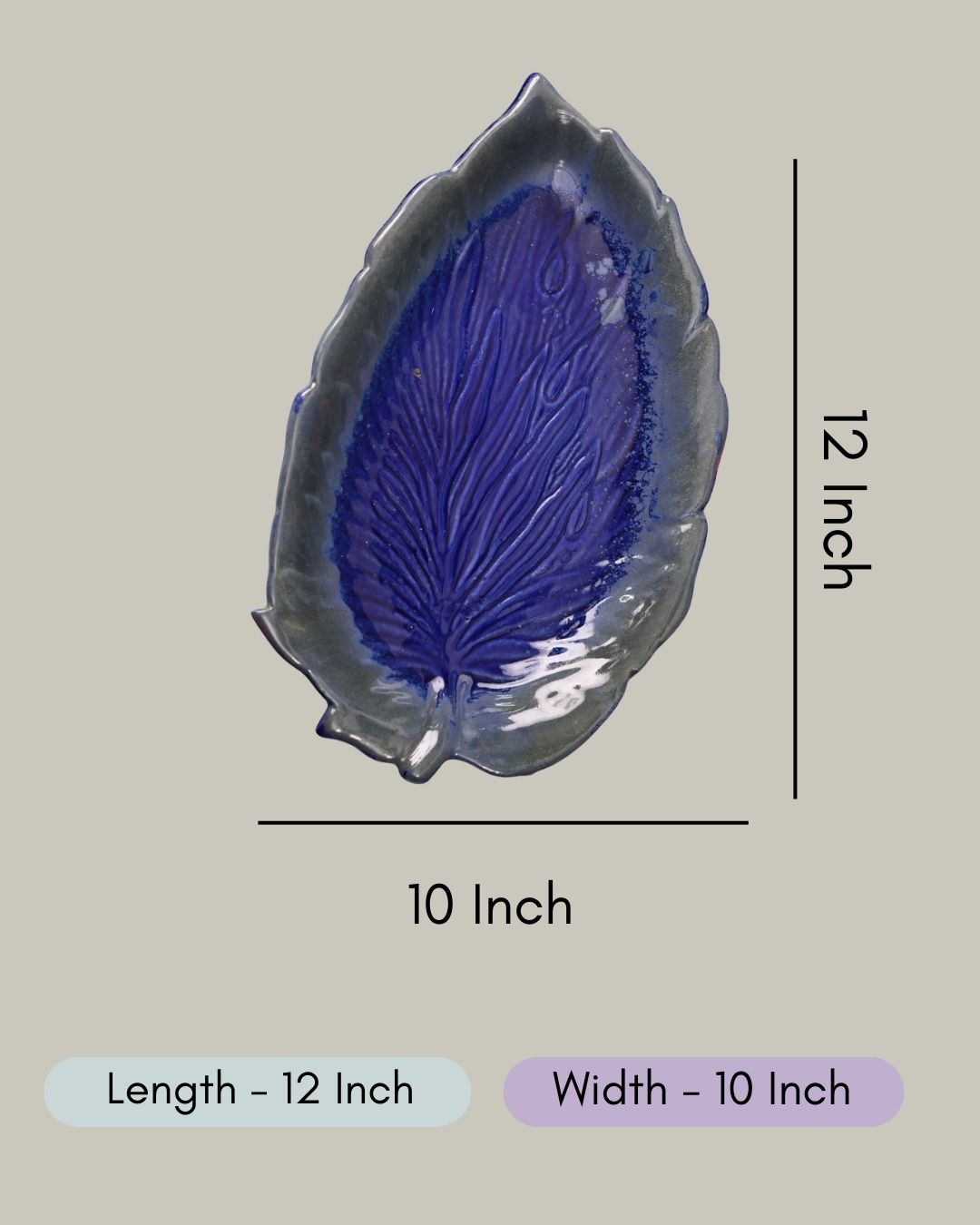 Royal Blue Betel Leaf Platter