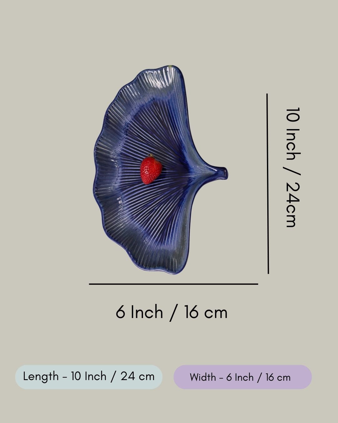 Royal Blue Peacock Platter