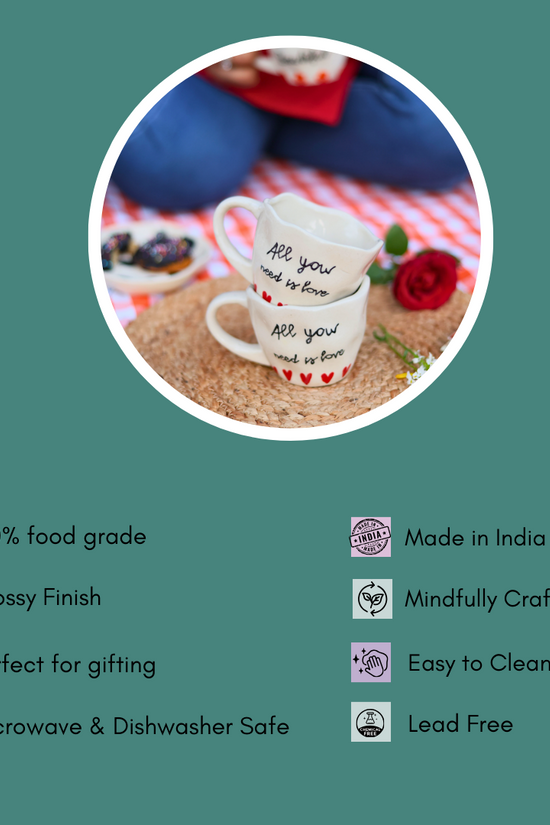 all you need is love mug with details