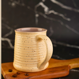 Handmade chic creamy white mug