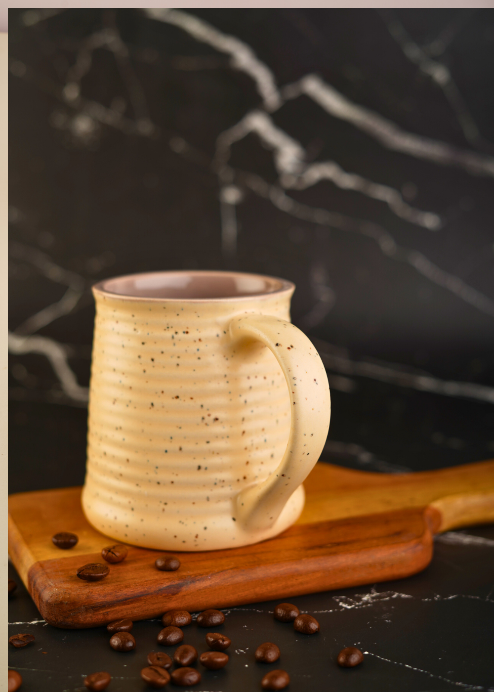 Handmade chic creamy white mug