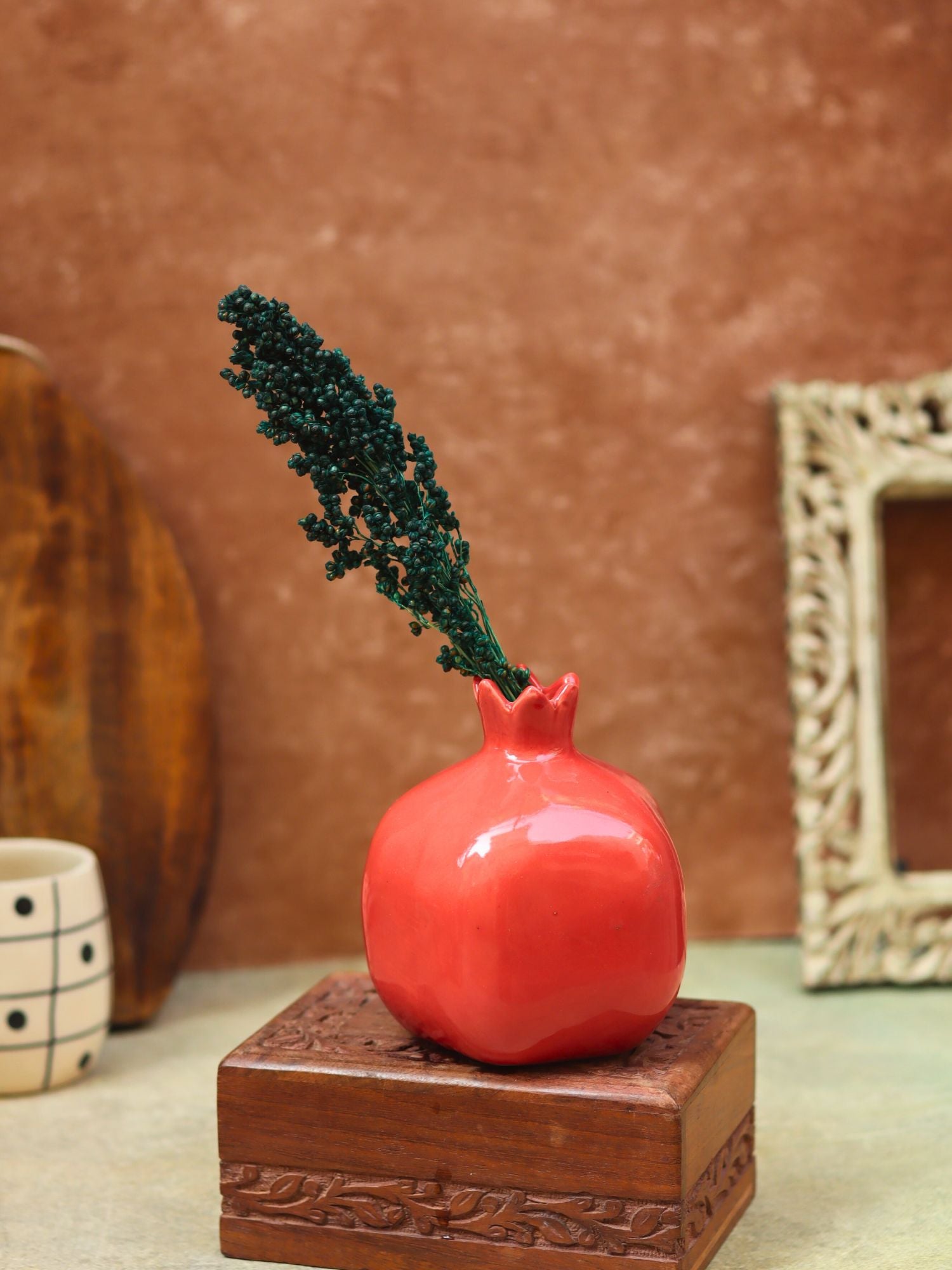 Anar Vase -  Red handmade in India