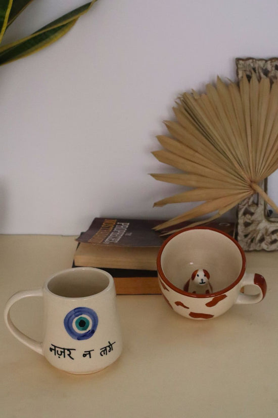 dog & nazar Mug handmade in india