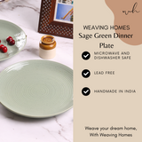 Ceramic sage green plate specification
