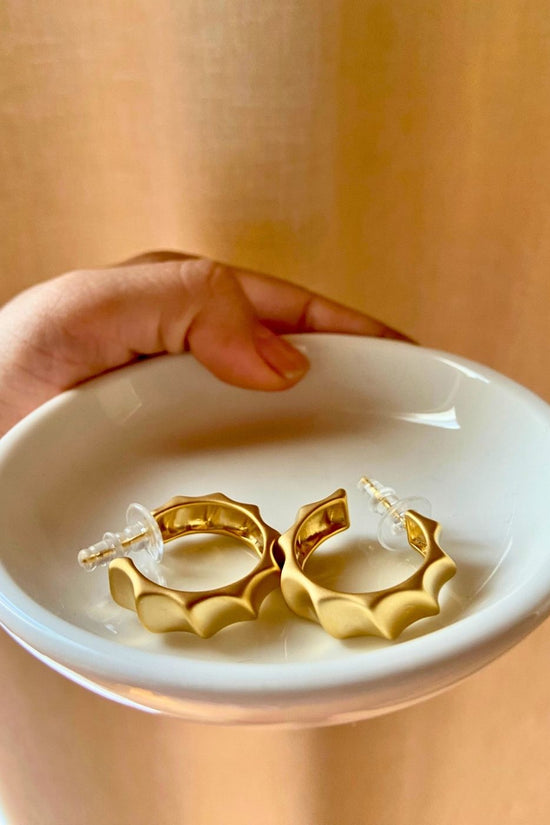 Rollin' Gold Matte Hoops