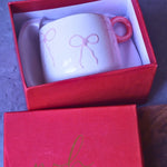 Girlie Bow Mug in a Gift Box handmade in india