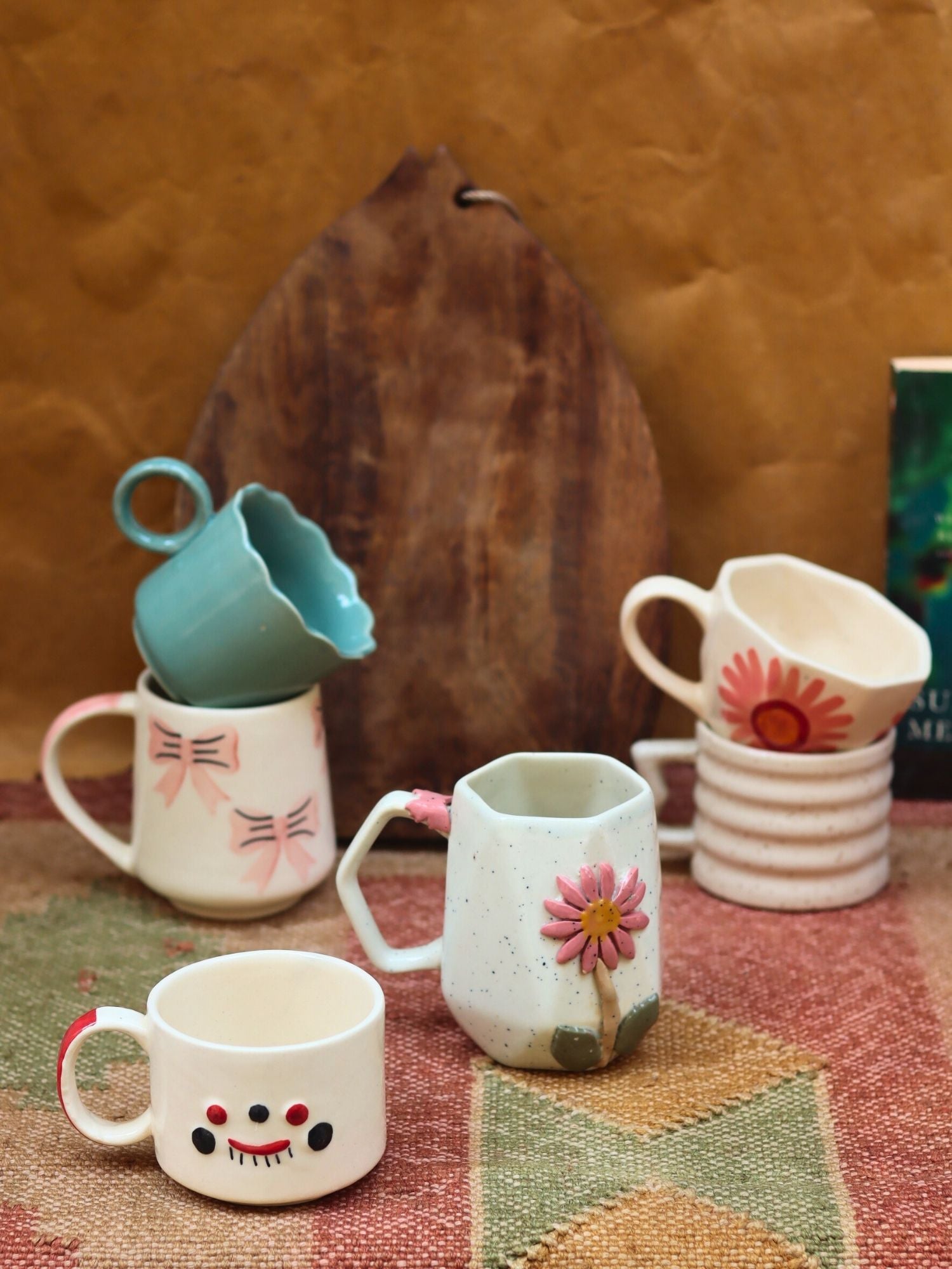 Set of 6 Minimalist coffee Mug (for the price of 5) handmade in India