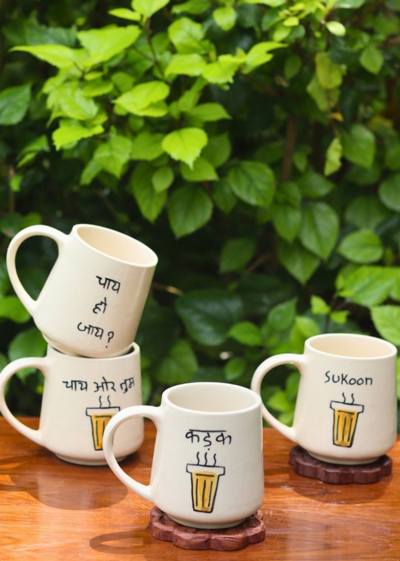 Set of 4 - The Chai Lovers Edit handmade in india