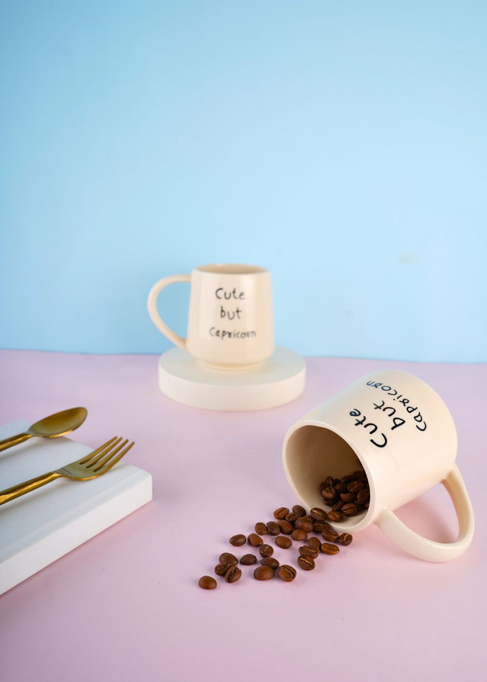 cute but capricorn mug made by ceramic 